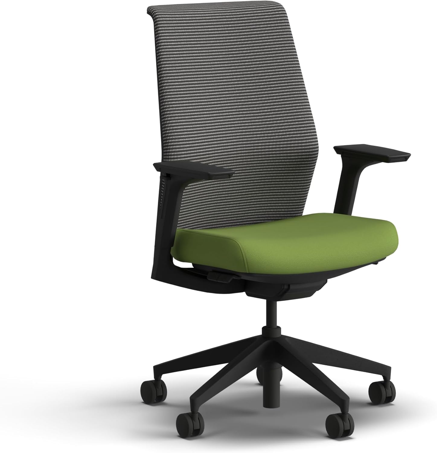 HON Cipher Mesh Office Chair, Standard Cylinder, Height Adjustable Arms, Office Chair with Lumbar Support, Black Mesh, Black Frame, Pear