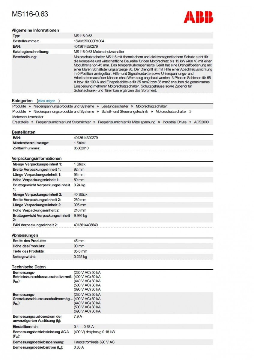 ABB composant de commande 1SAM250000R1004