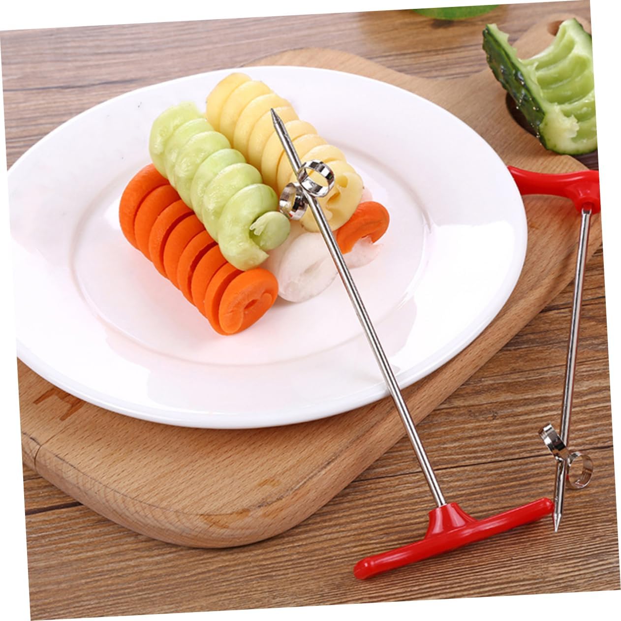 Spiral Slicer 4pcs Stainless Steel for Cucumber and Vegetables