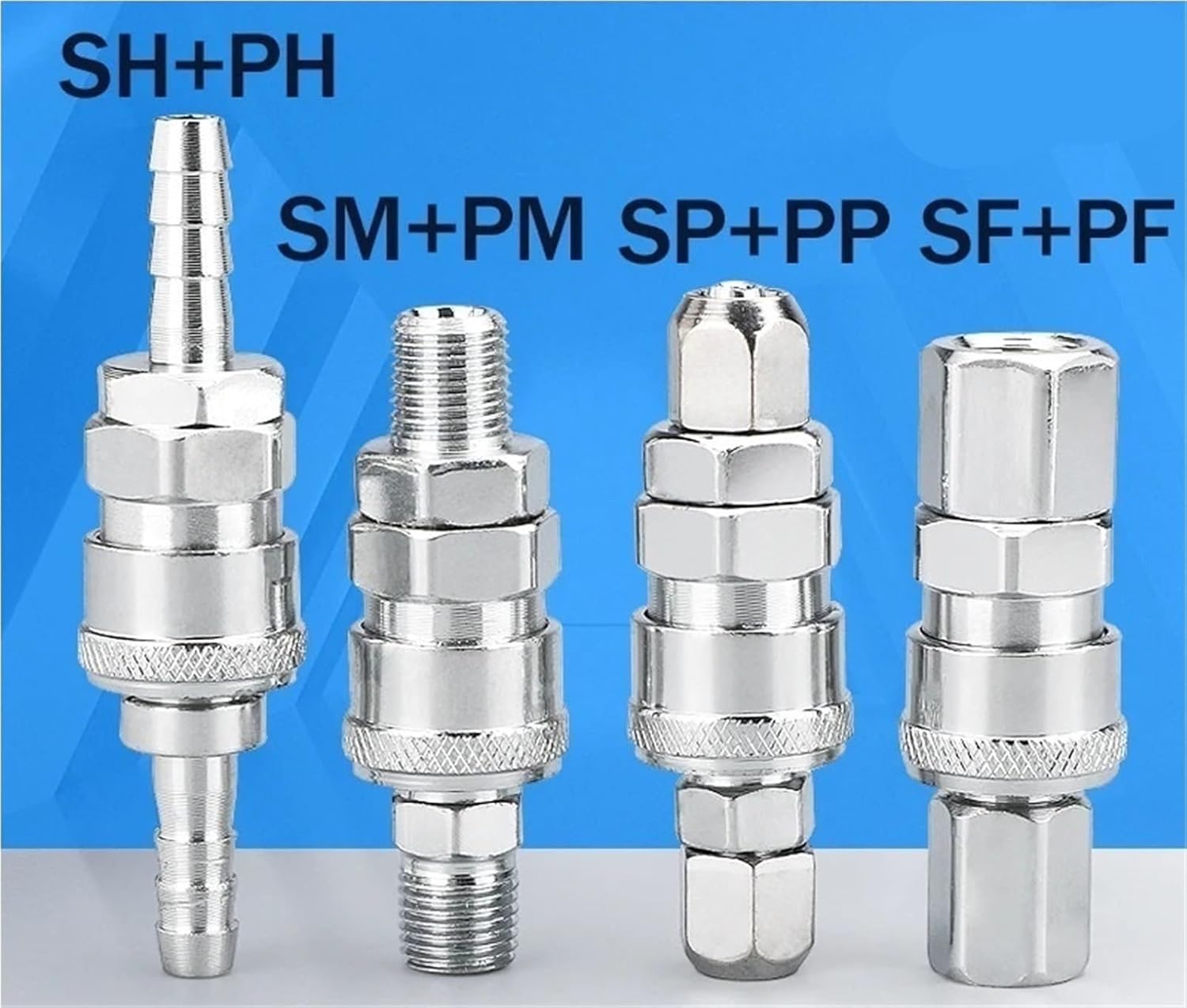 10 個クイックカプラーエアコンプレッサーコネクタ高圧カップリング PP SP PF SF PH SH PM SM 空気圧継手(PP