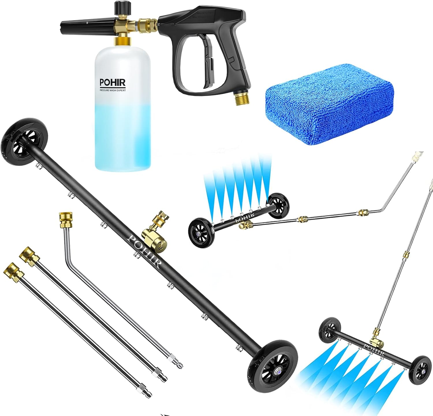 POHIR Undercarriage Pressure Washer Attachment Pro Max 24