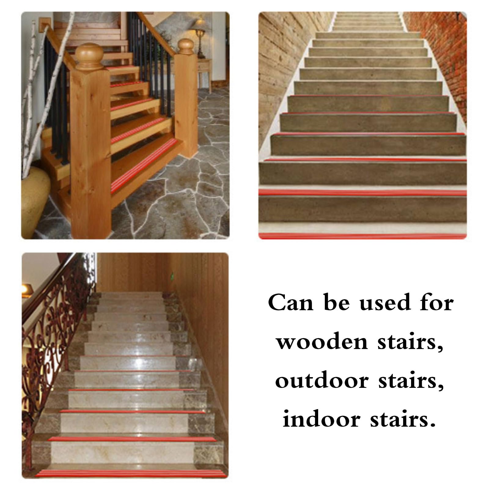 Perfil para Bordes de escaleras,Borde de Escalera de Tira Protectoras,Protector de Borde de Escalera Antideslizante,Fácil de Instalar,Antideslizante,Resistente al Desgaste.