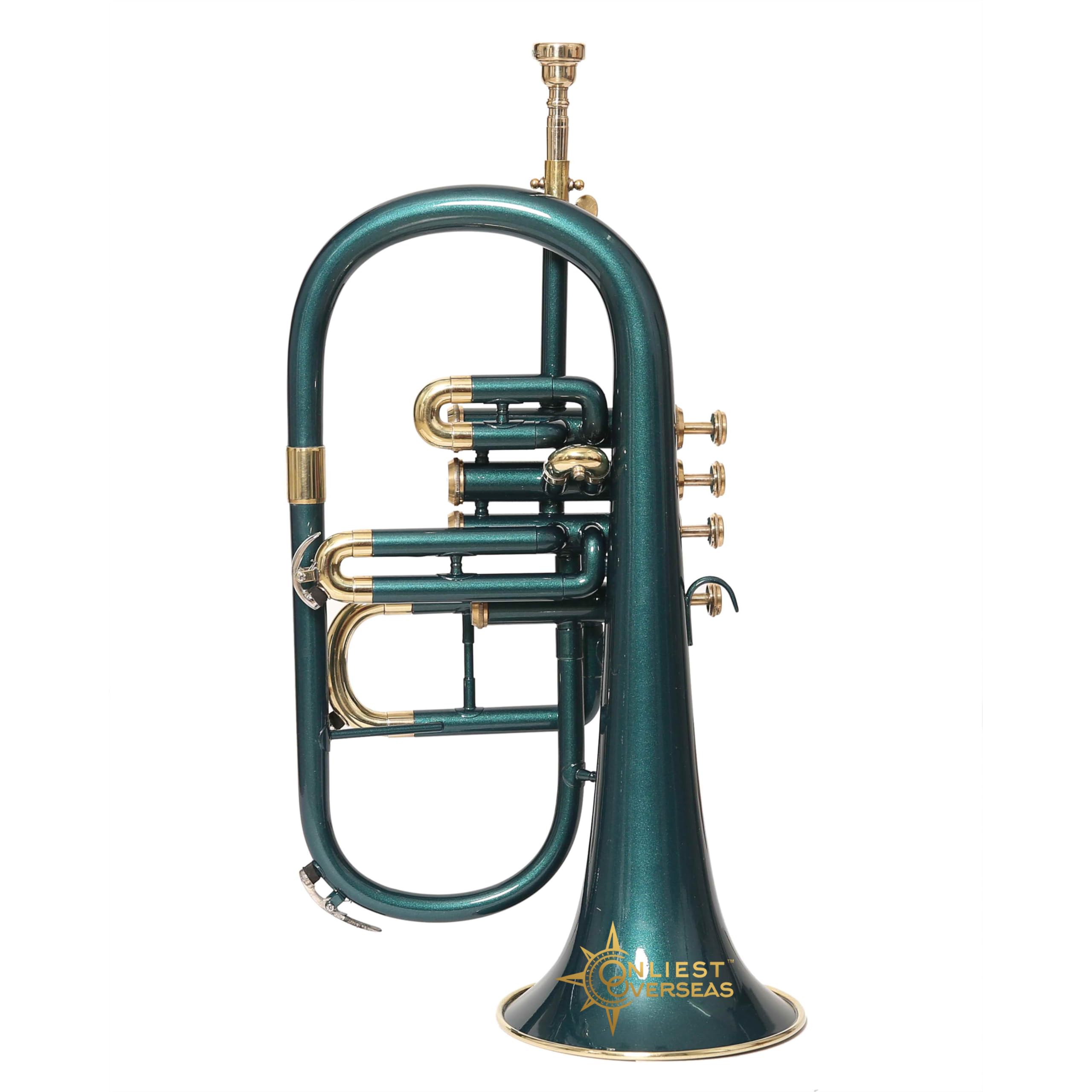Flugel Horn 4 Valve Instrument en laiton avec tonalité chaude et valves lisses pour musiciens et étudiants