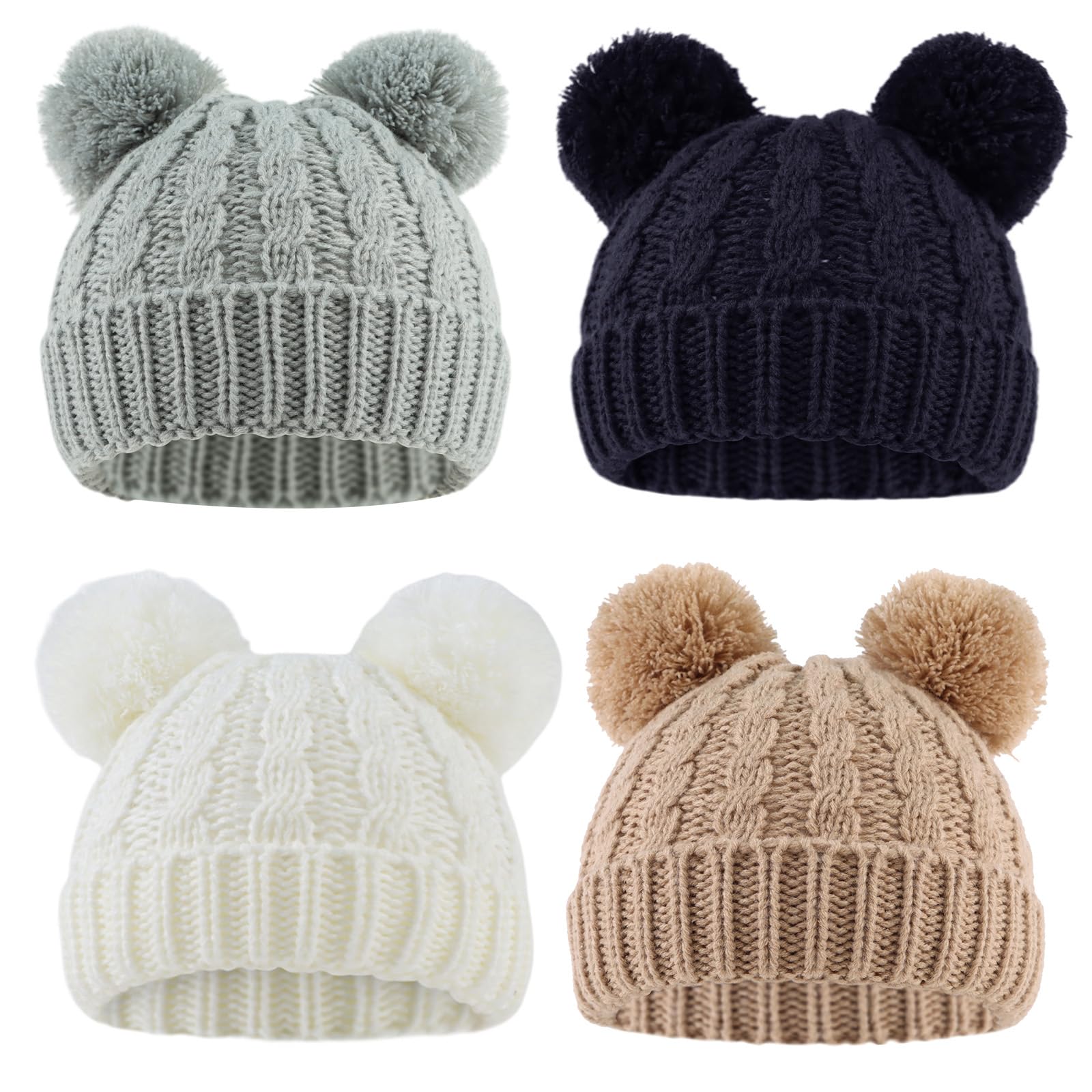 Yuoahcn Baby Girl Beanie Winter Baby Boy Hat Infant Toddler Cold Pom Hat
