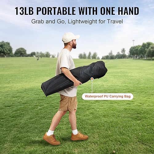 Miniatura 9 de VEVOR Silla plegable de gran tamaño para campamento, portátil, de alta resistencia para exteriores, respaldo lumbar cuádruple acolchado con