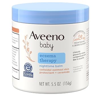 Aveeno Baby Eczema Therapy Nighttime Balm, with natural Colloidal Oatmeal and Dimethicone for Dry Skin and Baby Eczema Relief, 5.5 oz (Pack of 3)