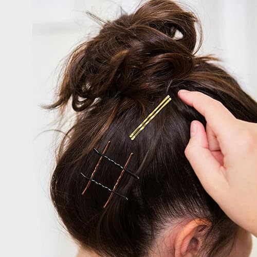Miniatura 3 de PROPOG Bobby Pins 200 unidades, horquillas para moños y peinados, accesorios para el cabello, pasadores de metal con caja de almacenamiento,