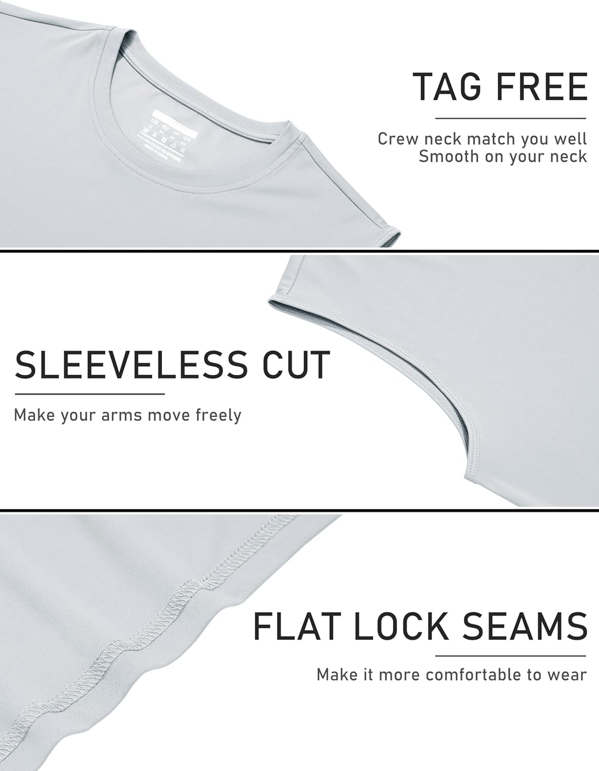 TACVASEN Men's Sleeveless Shirts Quick Dry Tank Tops for Men Sun Protection UPF 50+ Athletic Gym Workout Muscle Shirts - Image 6