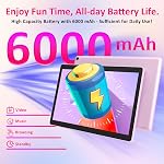 10 inch Android 15 Tablet, 8GB RAM 32GB ROM Powerful Quad-core CPU, 1280*800 Resolution Screen Tablet PC, 8MP Camera, 6000mAh Battery Computer, 2 in 1 Tablets with Keyboard, Case, Mouse, Stylus Laptop