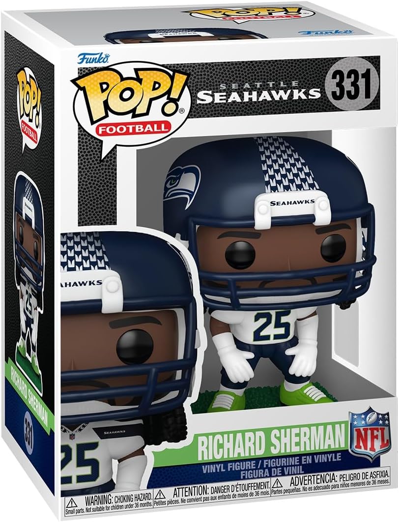 Funko Pop! NFL: Legends - Richard Sherman - Seahawks - Collectable Vinyl Figure - Gift Idea - Official Merchandise - Toys for Kids & Adults - Sports Fans - Model Figure for Collectors