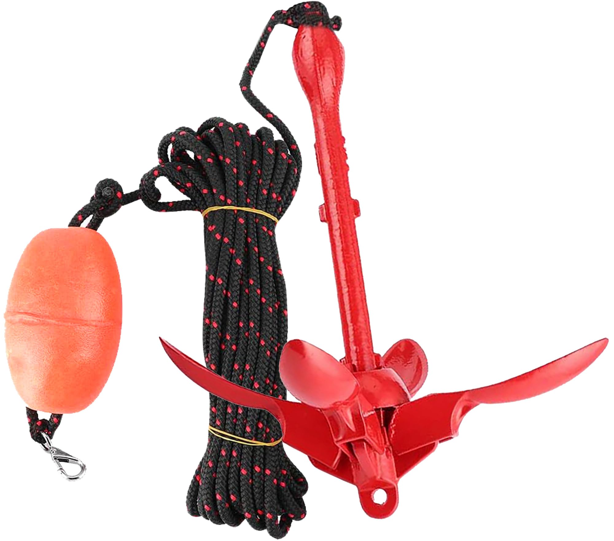 Cressi Squid Ancora Pieghevole per SUP Kayak e Gommone con Cima 10m Galleggiante Moschettone, Accessori Nautica per Tavola SUP Gonfiabile Barca Canoa e Kayak da Pesca