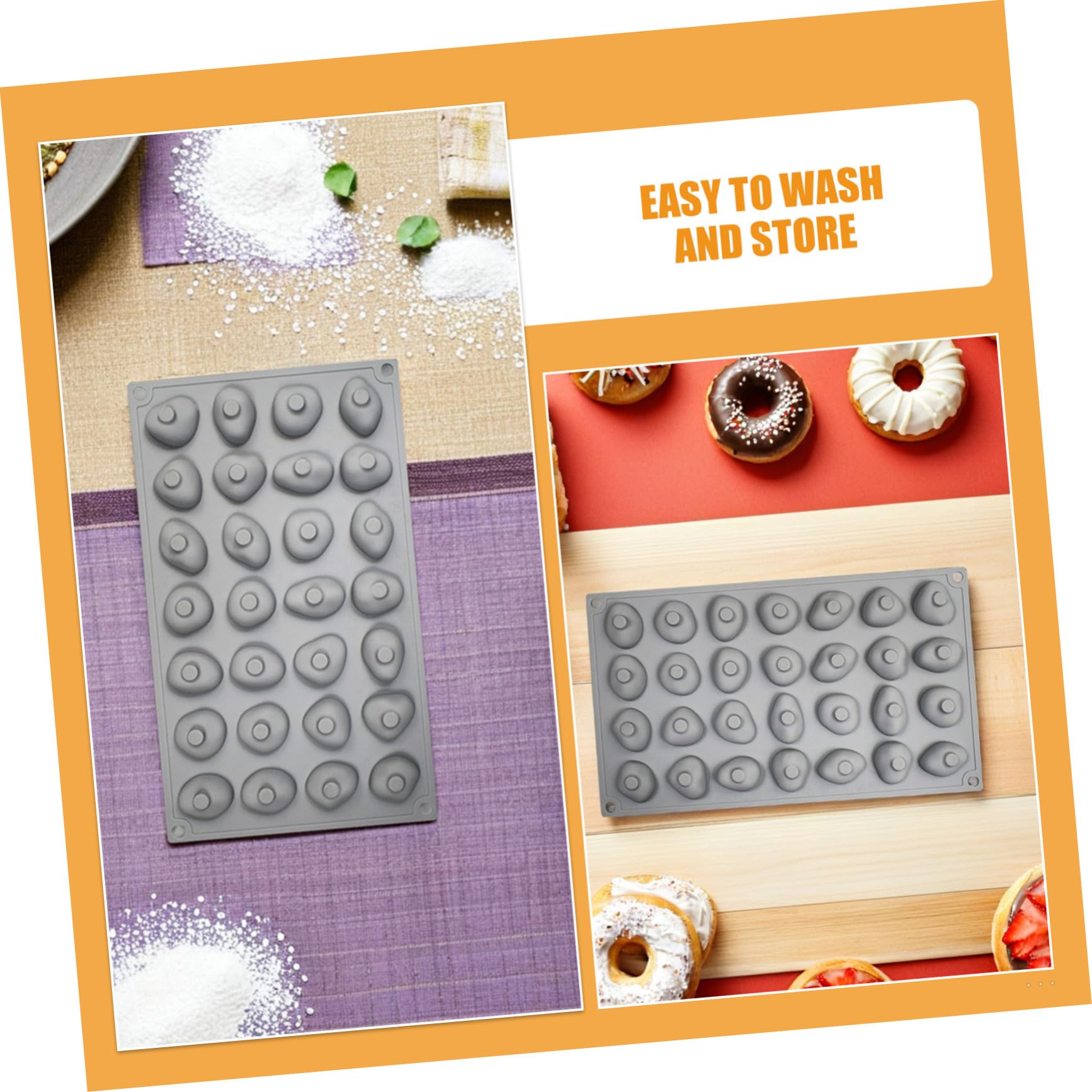 Didiseaon 2 pezzi Stampo Silicone Per Cioccolato E Cubetti Di Ghiaccio Forma Di Pietra Antiaderente Flessibile Per Dolci Gelatine E Snack Creativi Facile Da Pulire E Riutilizzabile