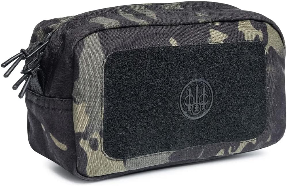 BerettaMolle Dopp Multicam Horizontal Utility Pouch with Zip Closure & MOLLE System - Rugged Durable Water-Repellent Shooting Range Gear for Tactical & Personal Defense