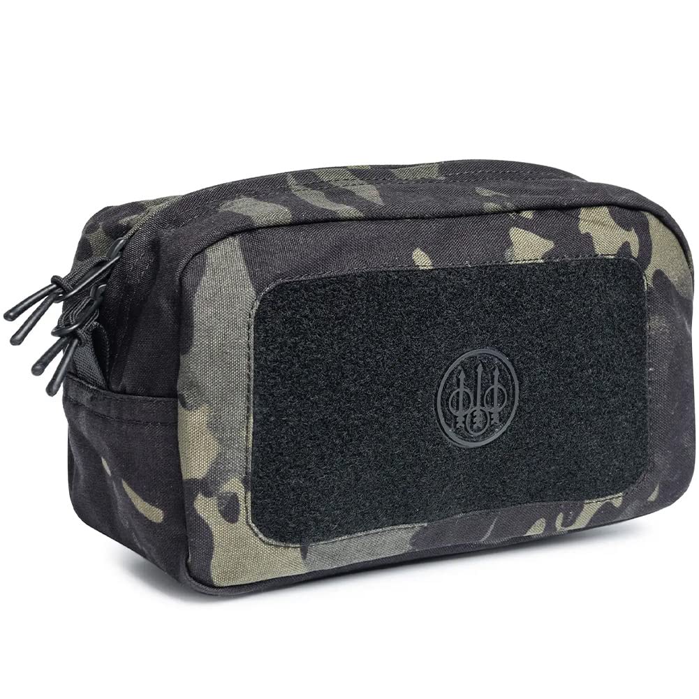 BerettaMolle Dopp Multicam Horizontal Utility Pouch with Zip Closure & MOLLE System - Rugged Durable Water-Repellent Shooting Range Gear for Tactical & Personal Defense