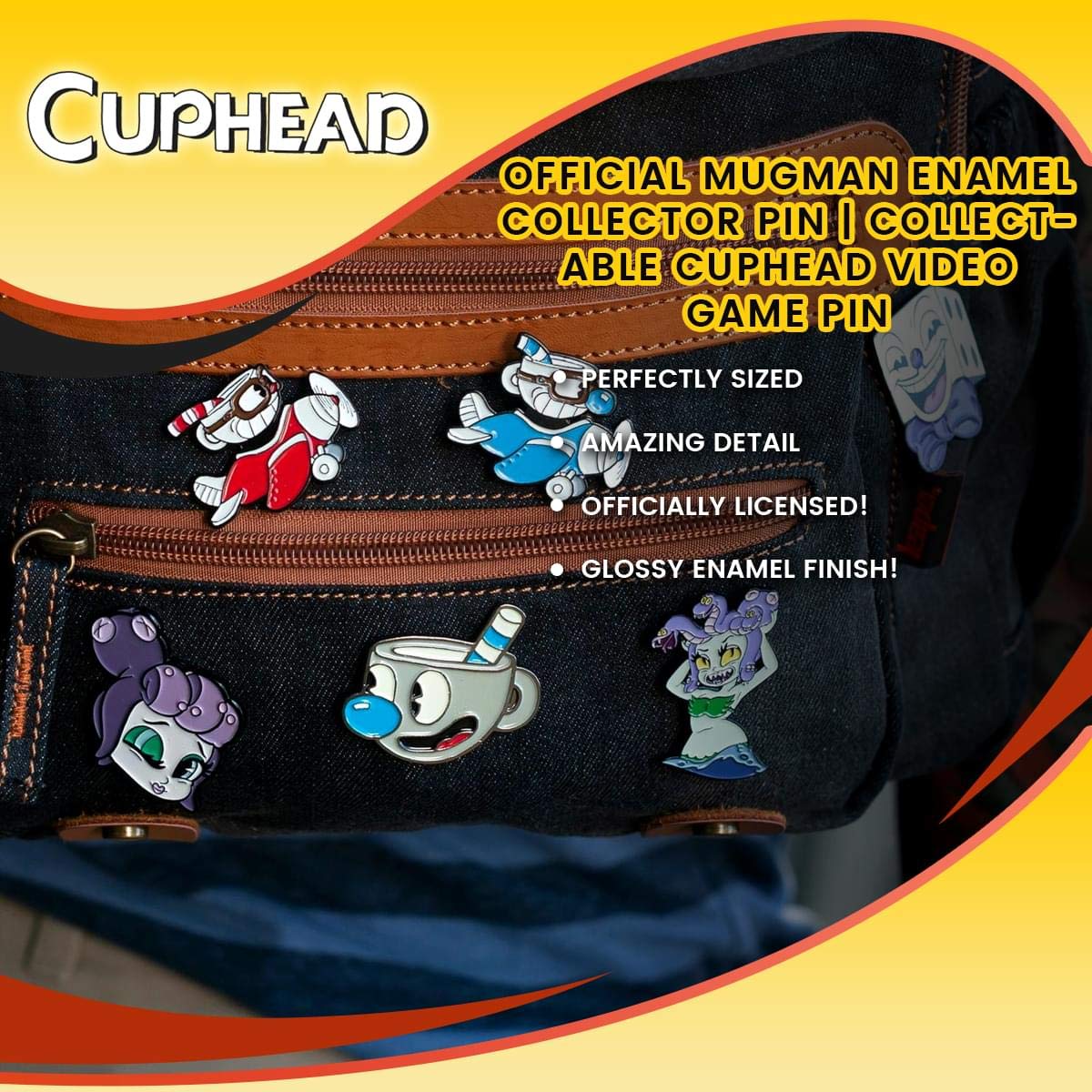 Unbekannt Official Mugman Enamel Collector Pin | Collectable Cuphead Video Game Pin
