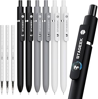 Amazon.com: STAGEEK Black Gel Pens, 6Pcs Fine Point Smooth Writing Amazon.com: STAGEEK Black Gel Pens, 6Pcs Fine Point Smooth Writing