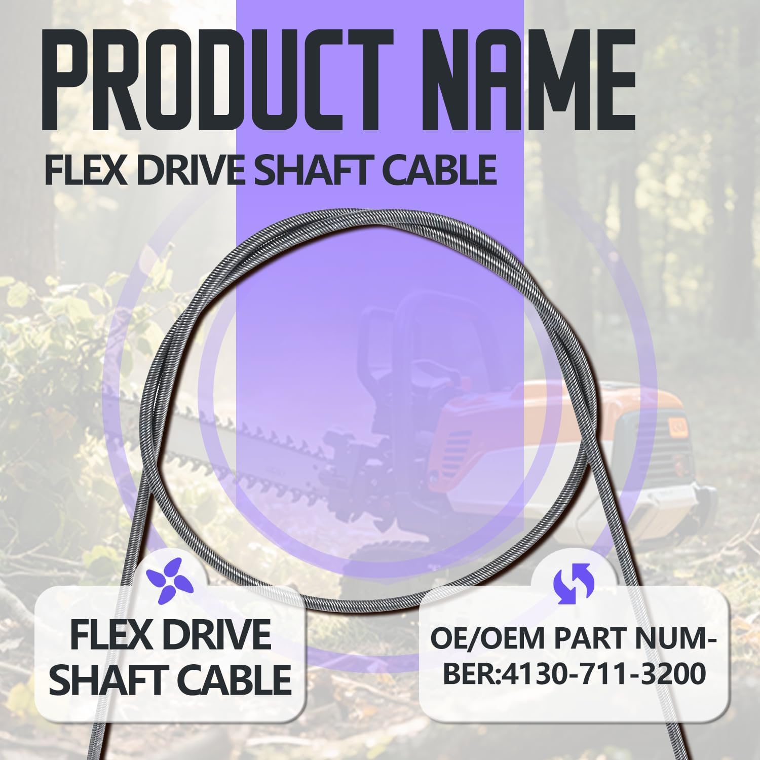 Flex Drive Shaft Cable Compatible with STIHL FS36 FS38 FS40 FS45 FS72 4130-711-3200