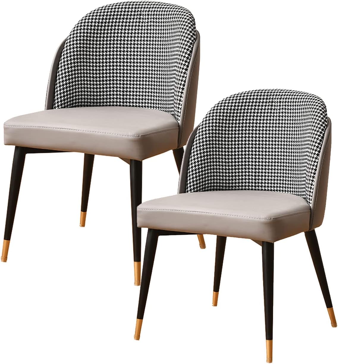 CLoook 2Pcs Leather Dining Chair with Padded Seat