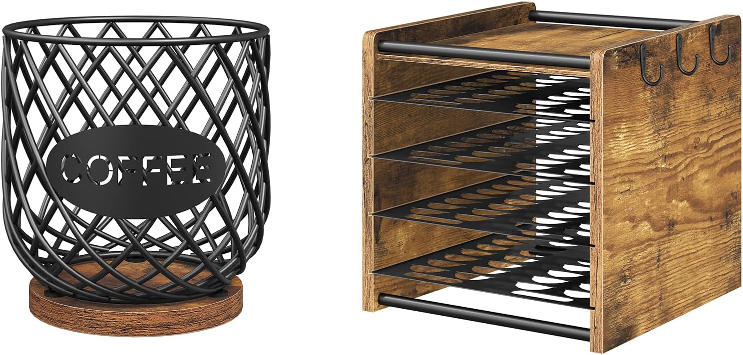 Coffee Pod Holder Organizer, Holder for K Cup, 144 Pods Large Capacity, 4 Tier Holder for Vertuo, KH09BR-KH16BR