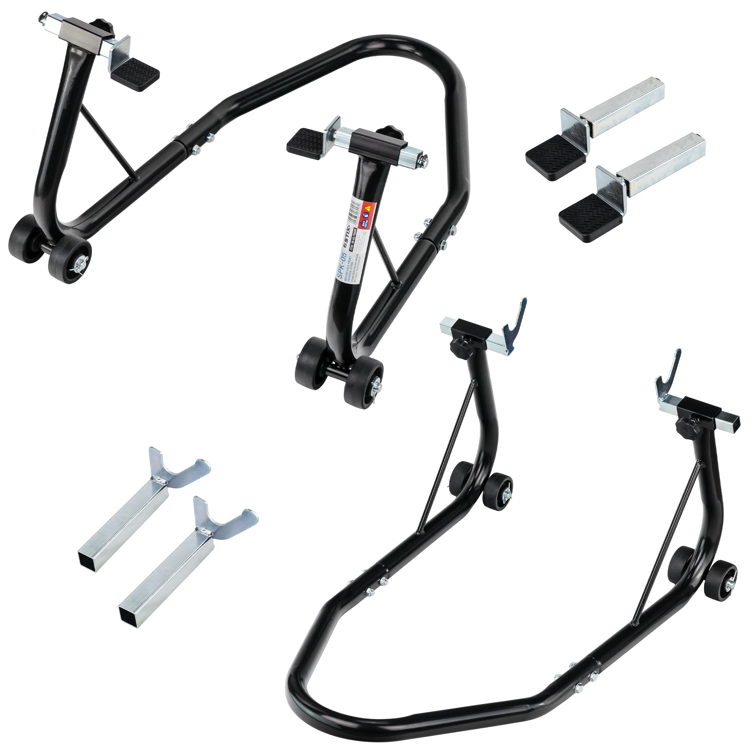 STIX Caballetes para Moto Delantero y Trasero SPK-05/SPK-06, 450 kg