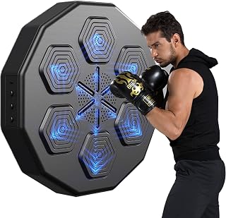 Dosodo One Punch Boxing Machine, Music Boxing Machine For Adult Kids, Smart Music Boxing Machine Equipment With 6 Lights And Bluetooth Sensor Target Boxing Reaction Training