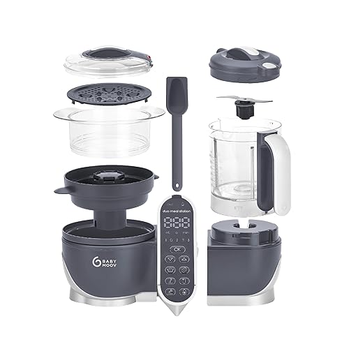 Miniatura 8 de Duo Meal Station - Máquina de alimentos 6 en 1 con olla de vapor licuadora de múltiples velocidades purés de bebé calentador descongelador 1 unidad