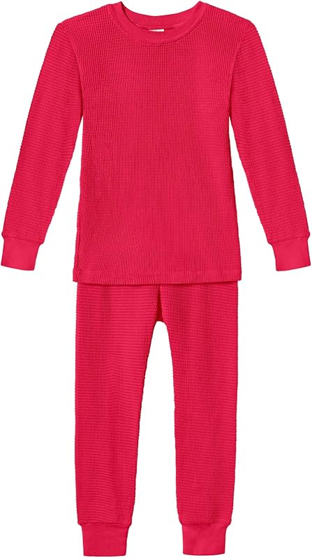 City Threads Conjunto de ropa interior térmica para niños y niñas con capa base Long John – Suave 100% algodón – Hecho en Estados Unidos