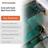 Vista 6 de Frank Lowe Cork con almohadillas de espuma estática para vidrio y ventanas (316 x 34 x 34)