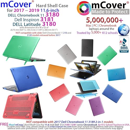 Miniatura 2 de iPearl mCover Funda de tapa dura para laptop Dell Chromebook 2017 116 pulgadas serie 11 3180 NO es compatible con series 210-ACDU  3120  3189 Azul