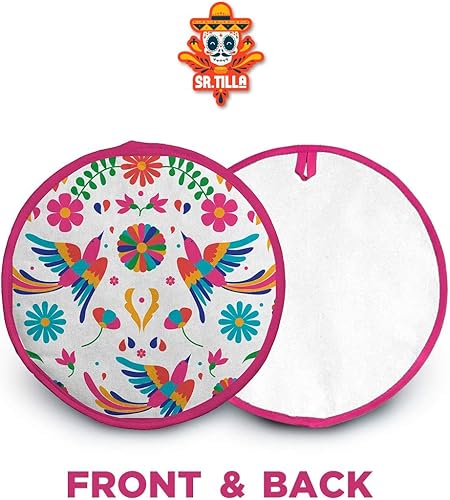 Miniatura 5 de Paquete de calentador de tortilla de 2 x 11 pulgadas. Calentador mexicano estándar de tortillaro, se coloca en microondas, mantiene la tortilla