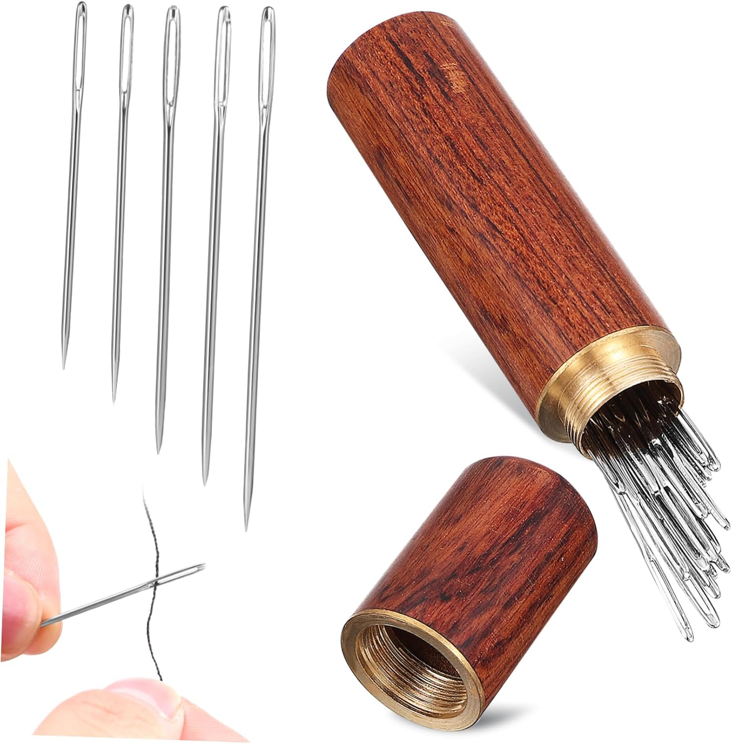 EPIGEIST 25-Piece Heavy Duty Embroidery Needles Set with Storage Box Stainless Steel Sewing Needles for Hand Sewing Quilting and Leather Craft Projects