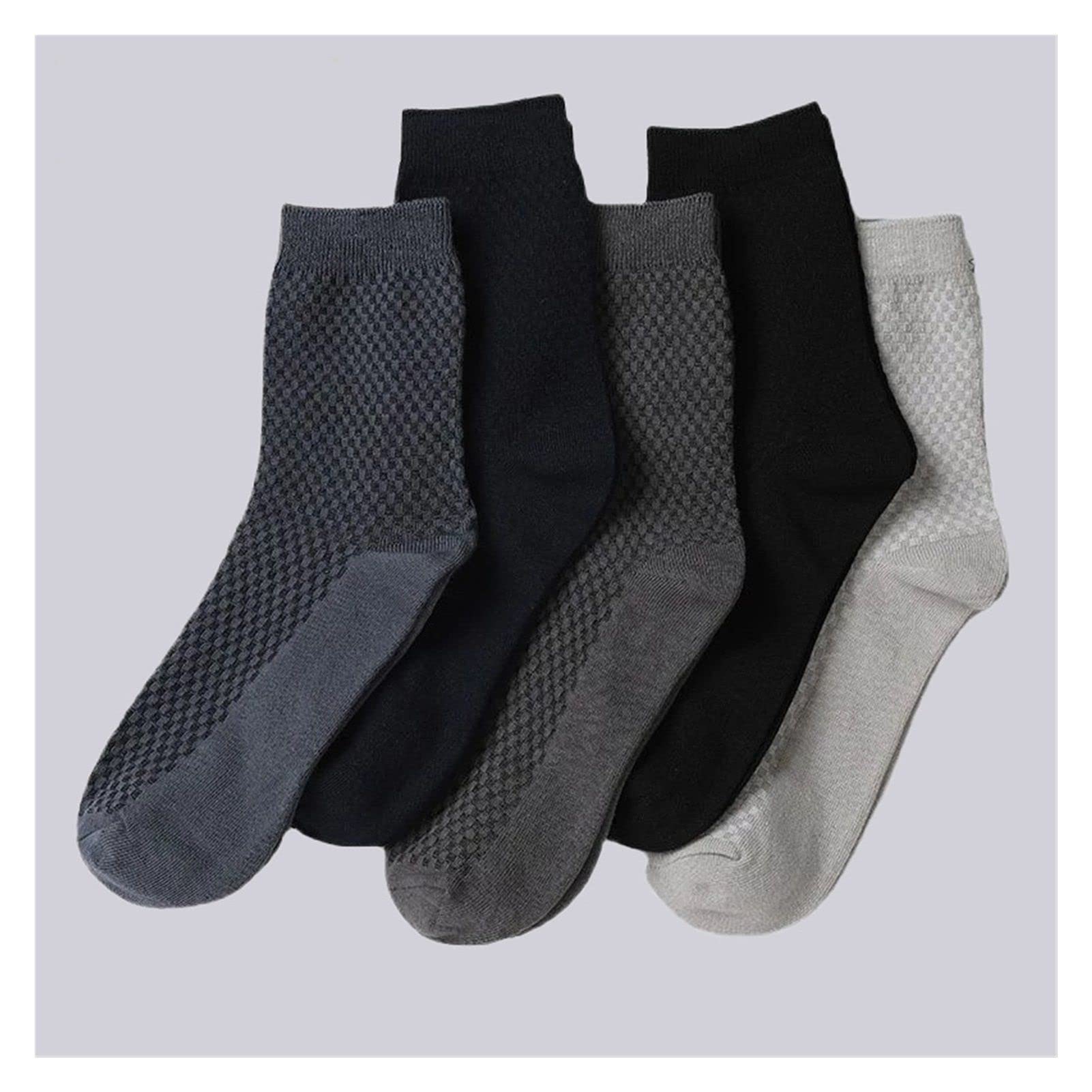 5 pary męskich skarpetów pończochy czarny biznes dorywczo jesieni i zimowe męskie skarpetki (Color : 7, Size : 37-43)