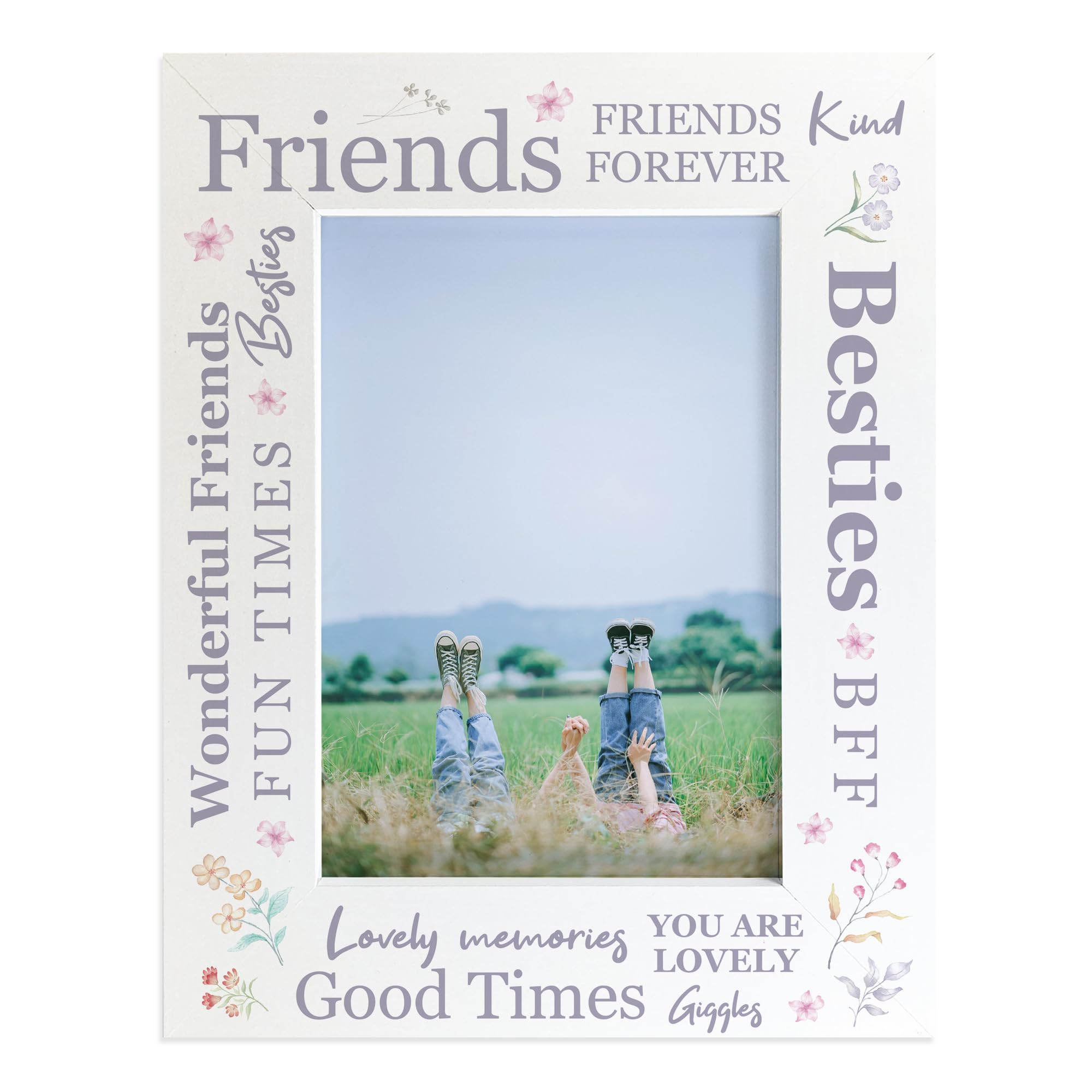 RED OCEAN Best Friends Photo Frame BFF Picture Frame 7x5 Frame Friendship Gift For Him Her Women Thank You Gift For Best Friend Keepsake