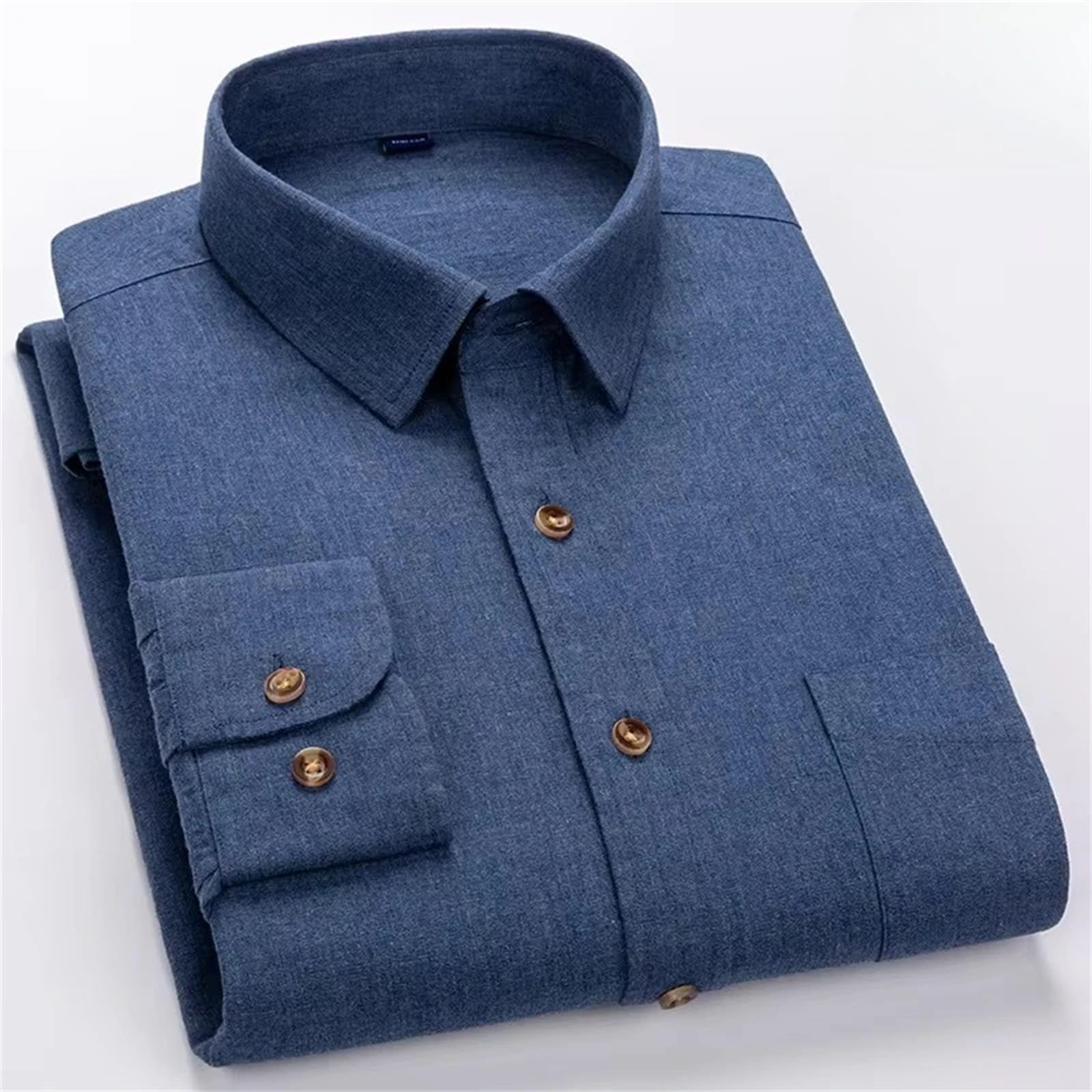 Camisas de manga larga de algodón puro para hombre, ajuste delgado, camisa formal a cuadros, casual, a rayas, ropa de oficina