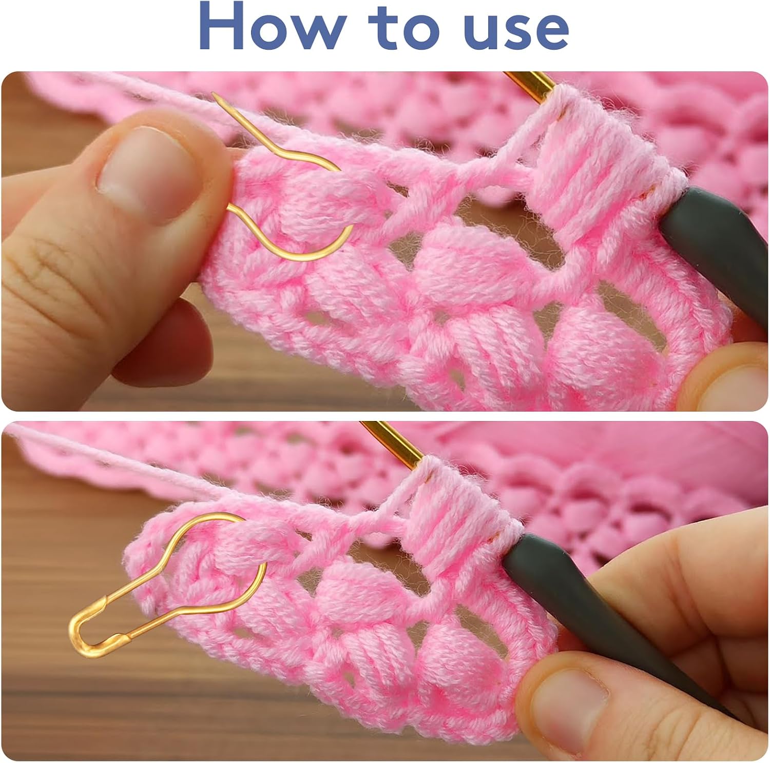 Olikraft Crochet Blocking Board 8 Inches and 1200 PCS Bulb Gourd Safety Pin Stitch Markers - Crochet Tools and Knitting Supplies image 4
