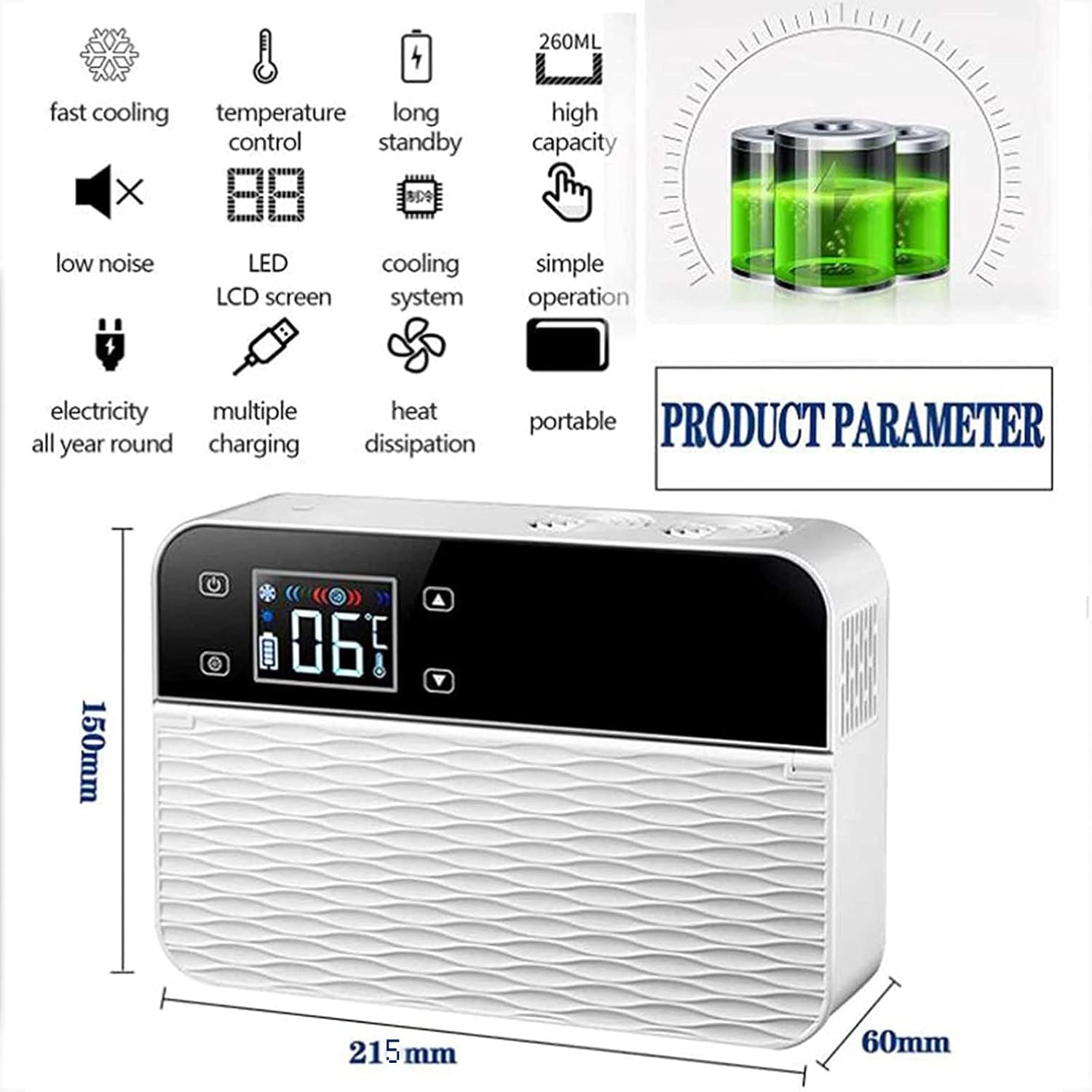 Insulin Cold Box,Mini Refrigerator,Portable Insulin Cooler Box,Mini Refrigerator for Keeping Diabetes Cooler 0-18 ℃ Adjustable,Dualcoreversion-triplebattery