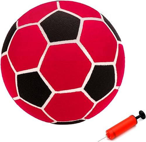 Miniatura 1 de Linkidea Balón de fútbol tamaño 4 para interiores, pelota de fútbol suave para el interior de la casa, divertido regalo de fútbol para niños con