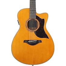 Yamaha A-Series AC3M Acoustic-Electric Guitar with Soft Case, Vintage Natural