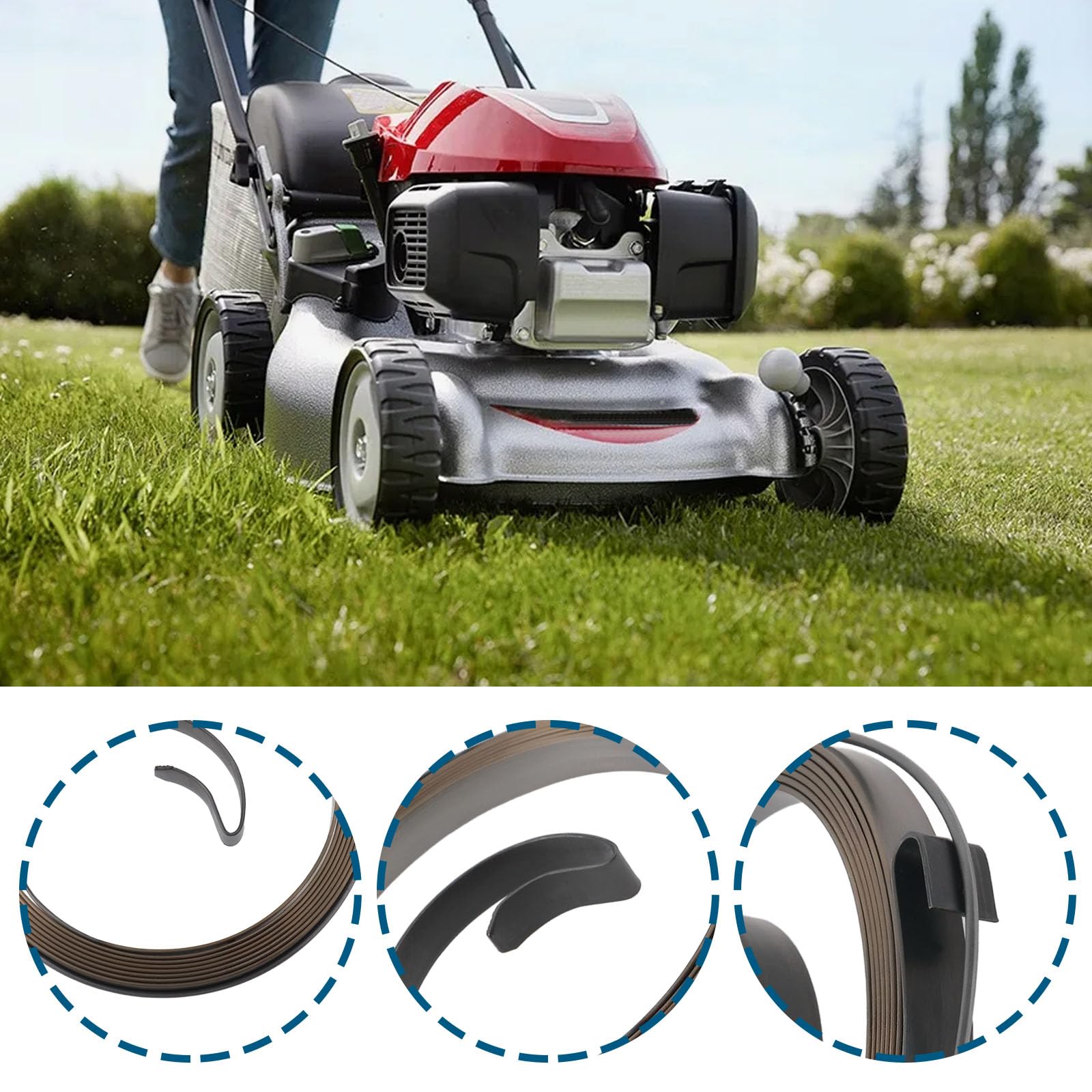 2 Stück Rücklaufstarterfeder für Rasenmäher Ersatzteil 262594 491889 Kompatibel mit Briggs & Stratton Motoren für Gartengeräte