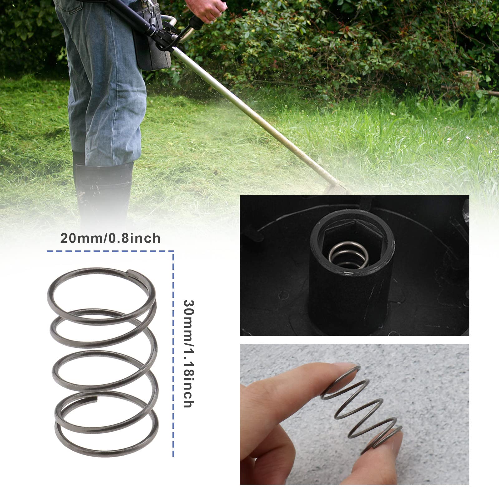 EMSea 6 resortes para Cabeza Recortadora de Vidrio 40067102106 de Repuesto Compatible con Stihl Autocut C5-2 FS38 FS45 FS46 FS50 FS40 FSE60 FSE71 FSE81