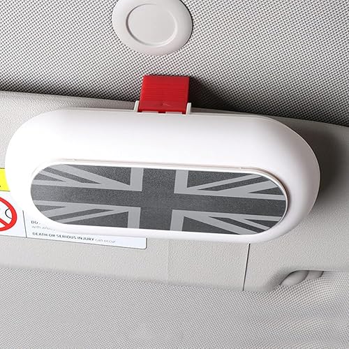 Miniatura 9 de Union Jack para Mini Cooper - Funda universal multifunción para interior de automóvil, para lentes de sol, estuche de almacenamiento con clip para