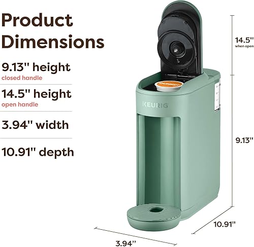 Miniatura 7 de Keurig K-Mini Mate - Cafetera de una sola porción, ultracompacta de 4 pulgadas de ancho, apta para taza de viaje, regalo ideal para vacaciones para