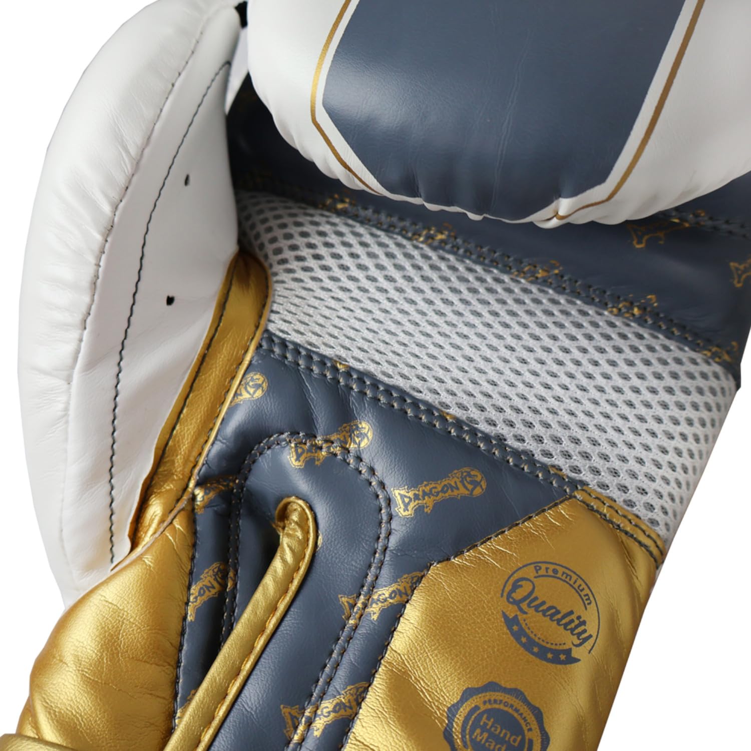 Dragon do Legacy Boxhandschuhe Set 3 Teilig 10-12-14-16 Oz Boxhandschuhe Schwarz-Weiß inkl. 3,5m schwarzen Bandagen Zahnschutz Profi-Set für Kickboxen, Muay Thai, MMA Sparring