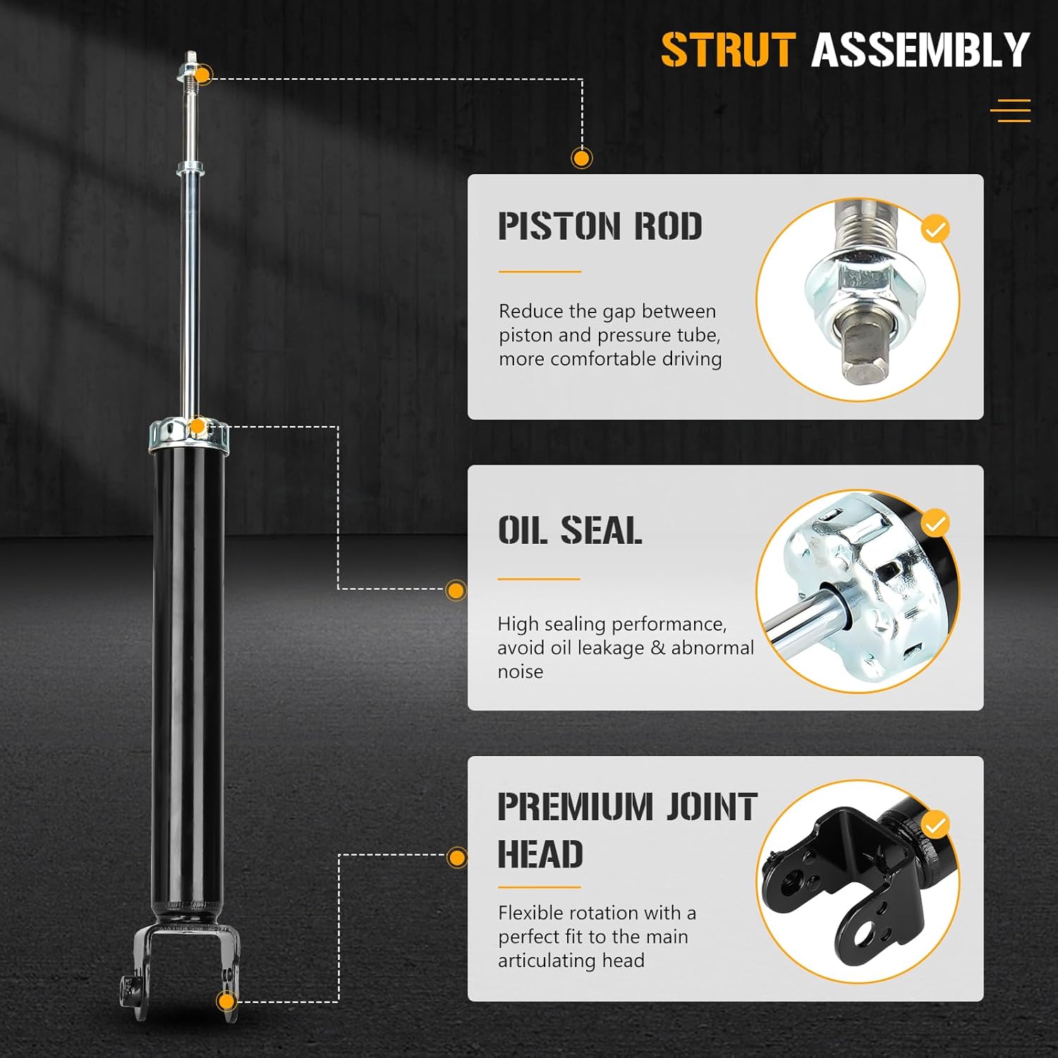 Rear Shock Absorbers Struts Assembly 32410 344395 Compatible with Nissan Altima 2002 2003 2004 2005 2006