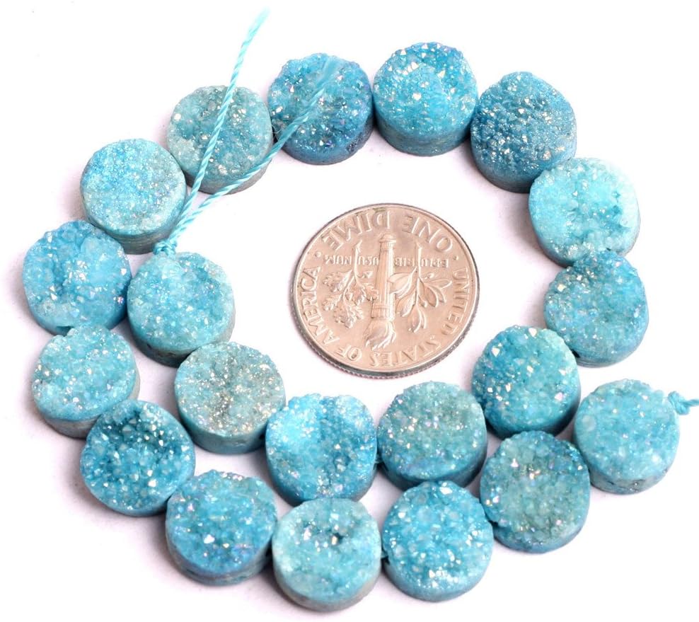 JOE FOREMAN 10mm Raw Amethyst Semi Precious Gemstone Blue Loose Beads for Jewelry Making DIY Handmade Craft Supplies 8"