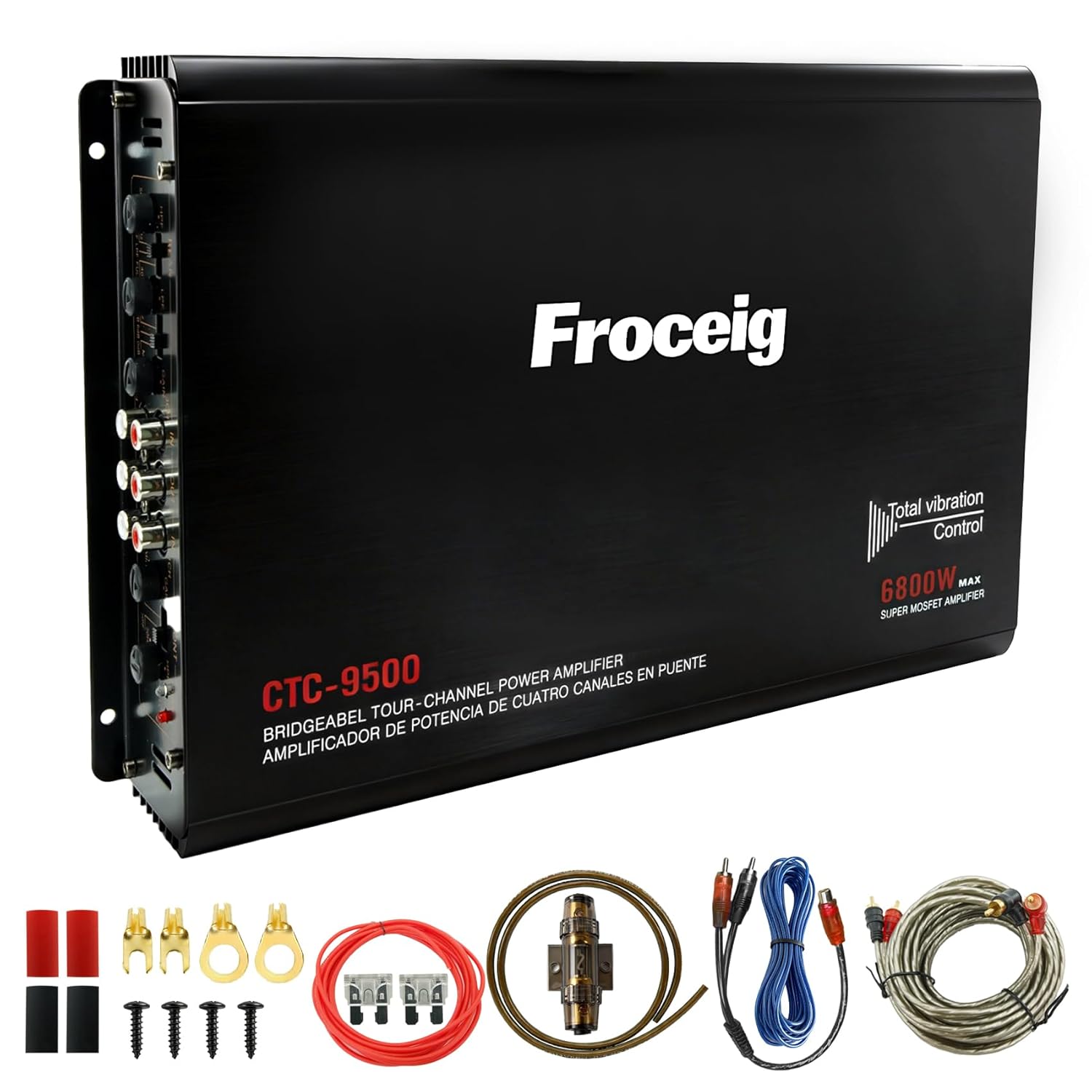 4 Channel Amplifier Car Audio&A/B Audio Amp 2/4 Ohm,24h Stable Output&Strong cooling,Regulable Pass Filter,4 Channel Amplifier,Max RMS7000W,Lossless quality&Bass Boost,Circuit Safe,Bridgeable,Use easy