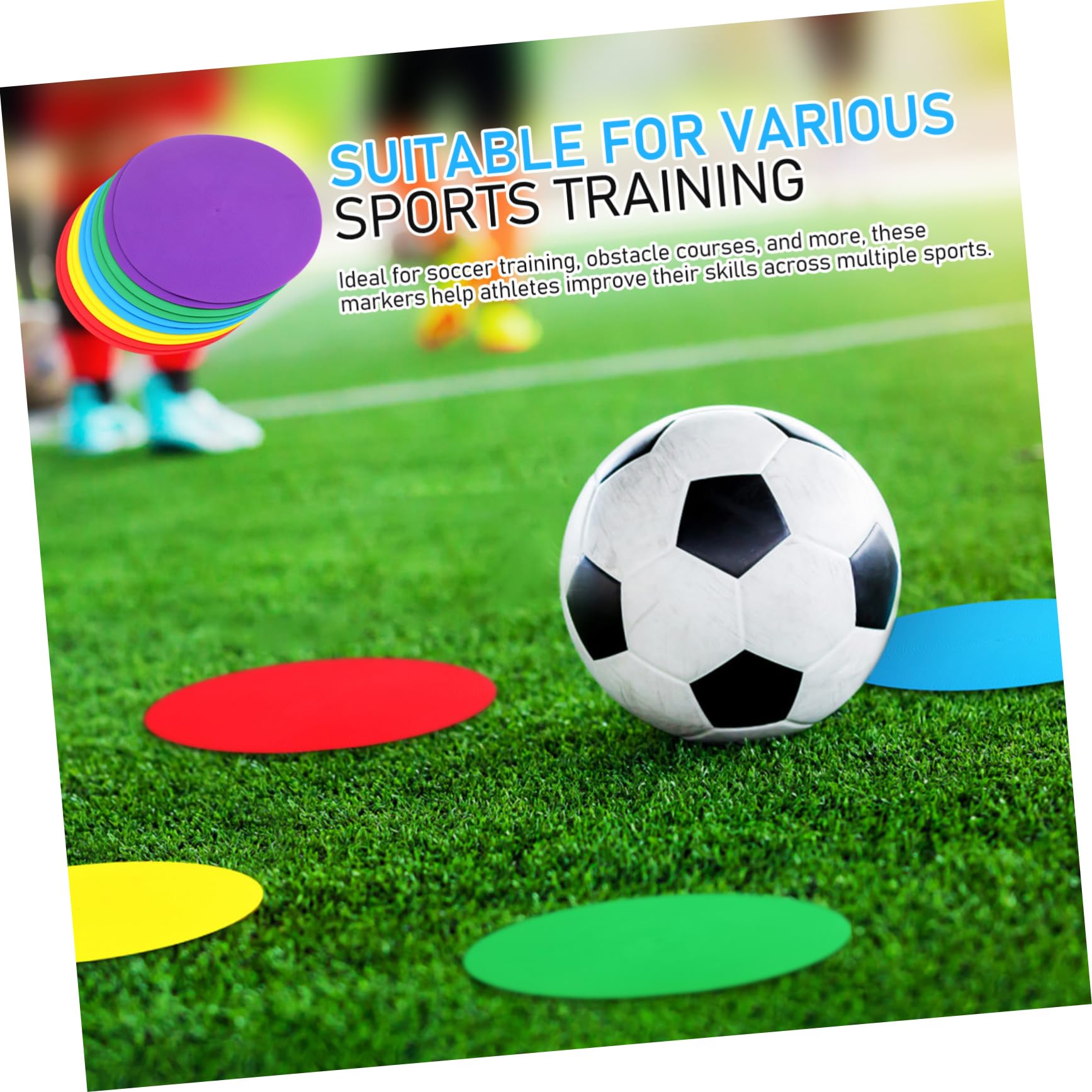 TOYANDONA 6 Stück Markierungsplättchen Rund für Sporttraining, TPE