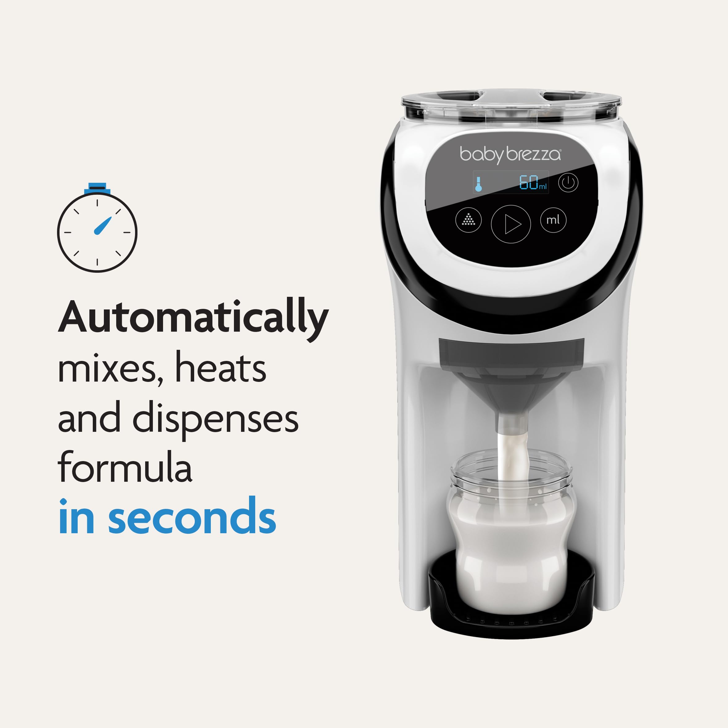 Baby Brezza Formula Pro Mini fabricante de fórmulas para bebés – Máquina mezcladora de fórmula para bebés pequeña se adapta a espacios pequeños y es portátil para viajes – Los fabricantes de biberones