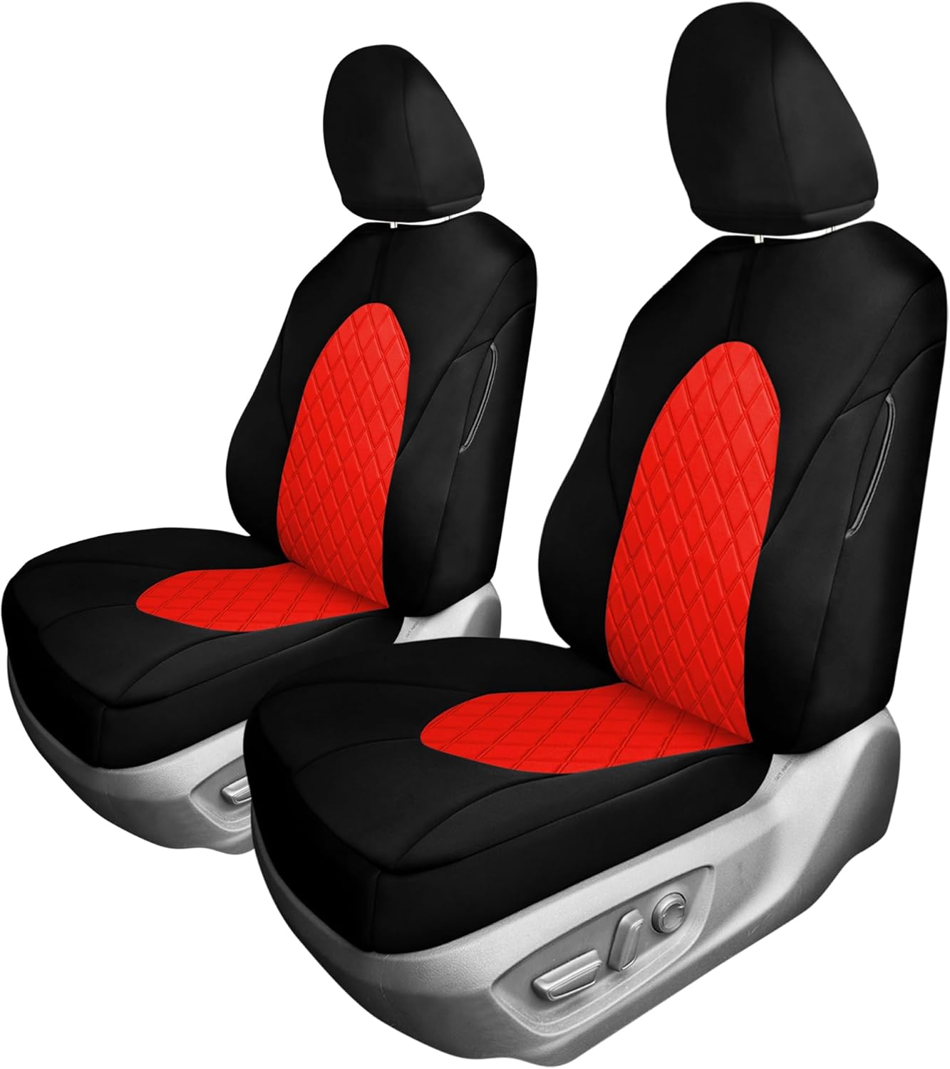 FH Group Custom Fit Car Seat Covers Specifically Made for 2018-2024 Toyota Camry, Red Front Set Ultraflex Neoprene Waterproof Automotive Seat Cover, Toyota Accessories