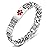 Theluckytag Medical Bracelets with QR Code for Women Medical Alert Id Bracelet - Sterling Silver Chain 7\'\'-9\'\' - More Space Custom Emergency Medical ID Info (7.4 Plus Silver-Single Link-front)